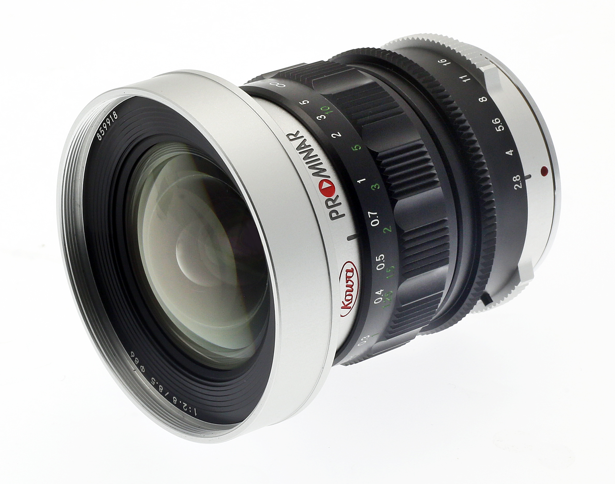 8,5mm F2,8 lens with Micro Four Third Mount in Silver